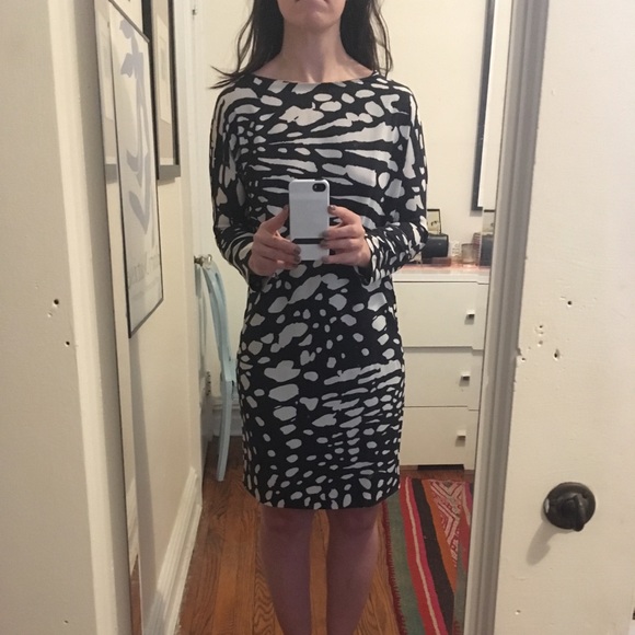 Thakoon silk leopard-like dotted dropwaist dress - Picture 3 of 8